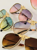 Rhinestone Bee Sunglasses